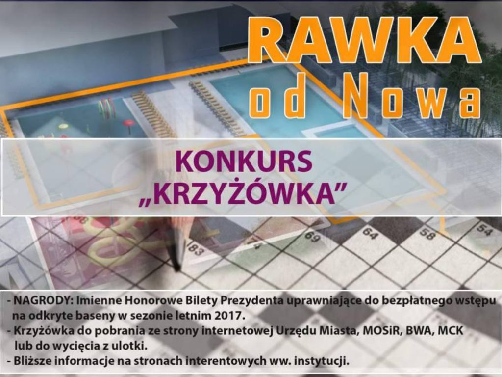 Powolnym krokiem na otwarty basen! Rawka od Nowa! Zapraszamy do udziału w konkursach!