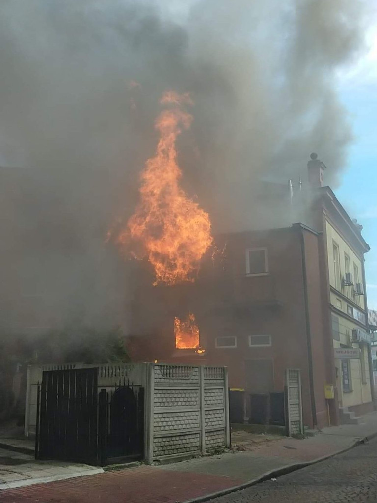 Pożar przy ulicy Kościelnej