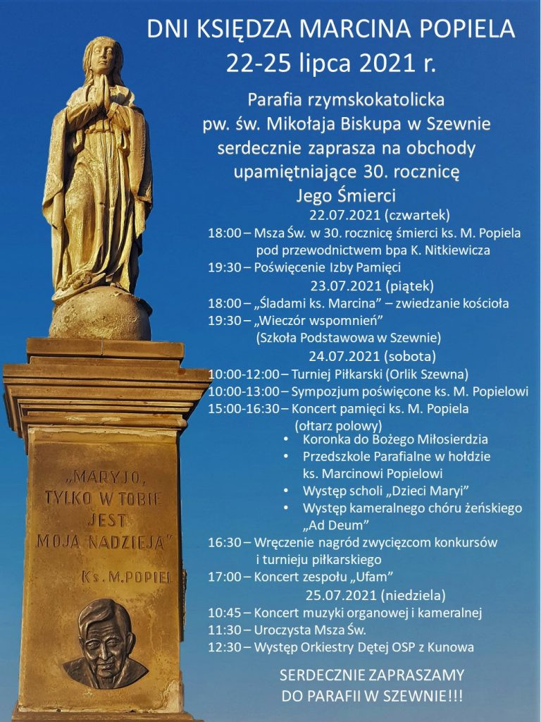 Dni Ksiądza Marcina Popiela - wzór kapłana