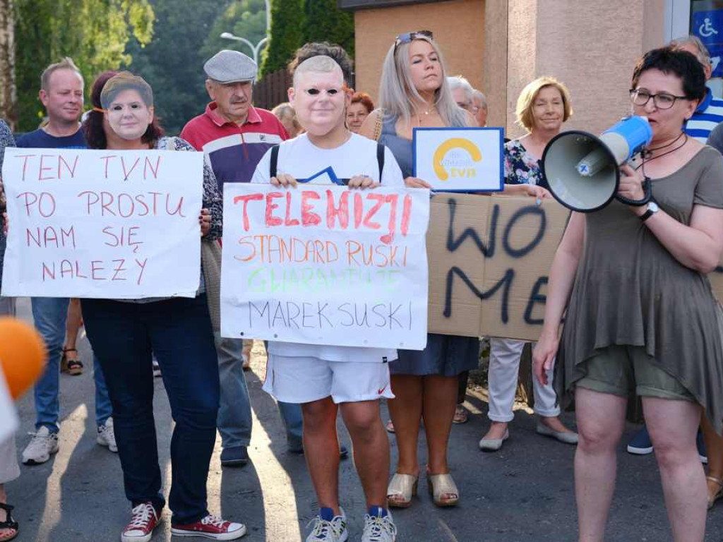 Protest w obronie TVN