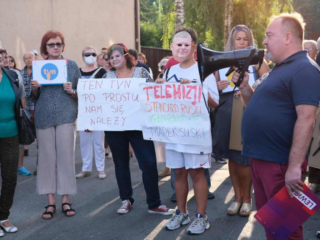 Protest w obronie TVN