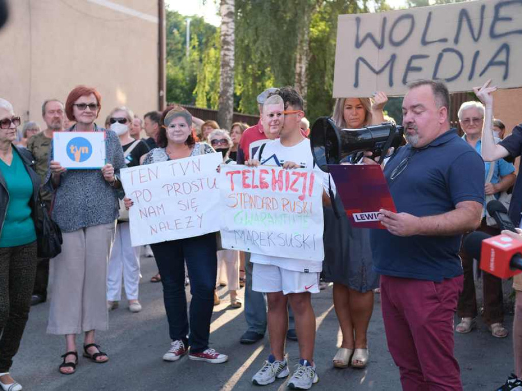 Protest w obronie TVN