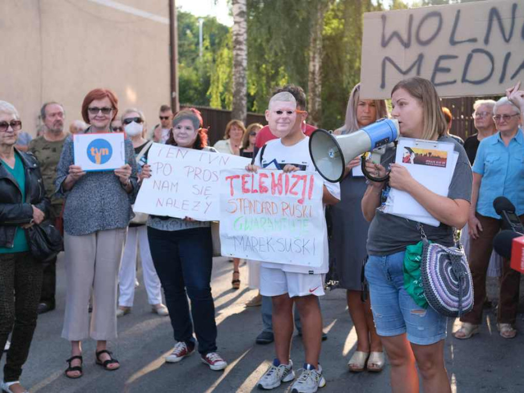 Protest w obronie TVN
