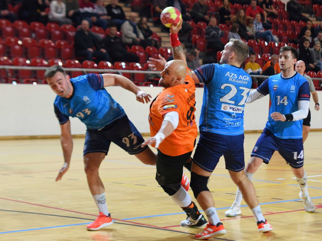 I liga piłki ręcznej mężczyzn. Grupa D. *KSZO Ostrowiec Świętokrzyski - AZS AGH Kraków 33:31