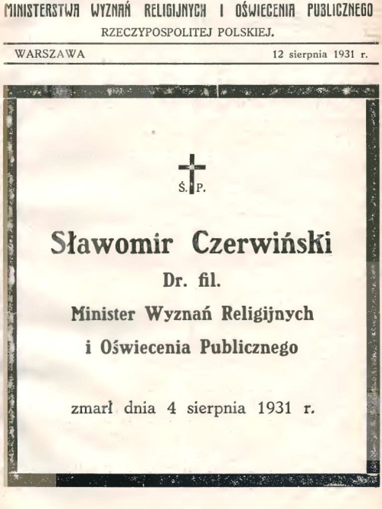 Dyrektor ostrowieckiego gimnazjum, minister oświecenia publicznego