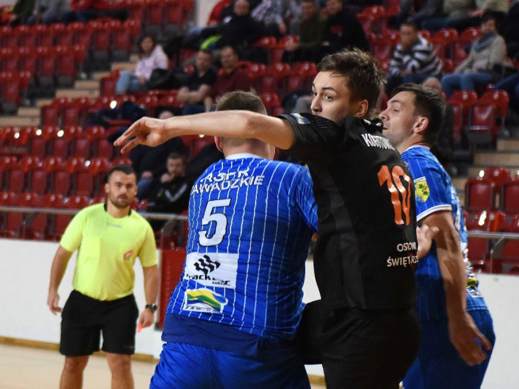 I liga piłki ręcznej mężczyzn. Grupa D. *KSZO Ostrowiec Świętokrzyski - ASPR Zawadzkie 40:28