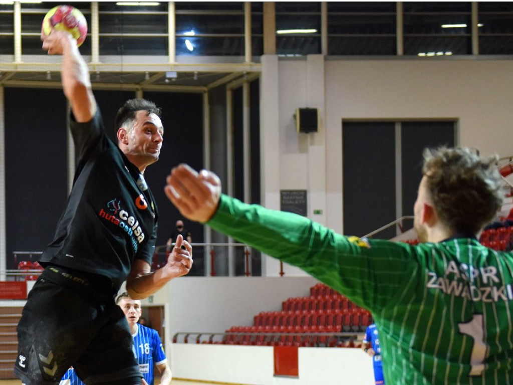 I liga piłki ręcznej mężczyzn. Grupa D. *KSZO Ostrowiec Świętokrzyski - ASPR Zawadzkie 40:28