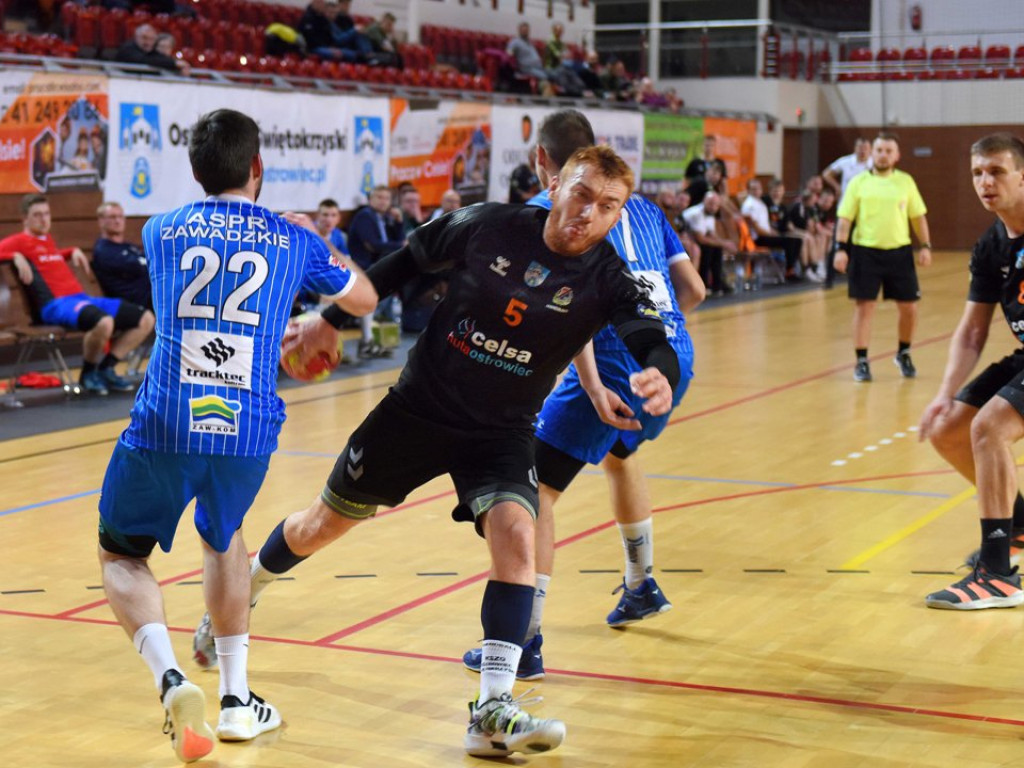 I liga piłki ręcznej mężczyzn. Grupa D. *KSZO Ostrowiec Świętokrzyski - ASPR Zawadzkie 40:28