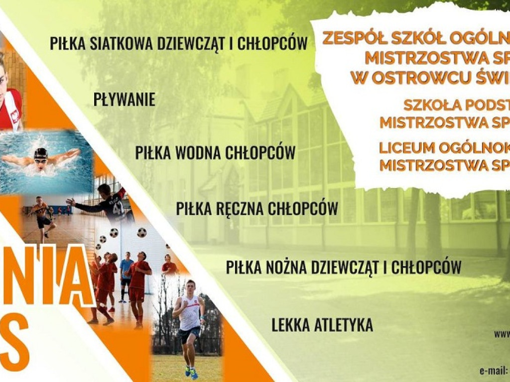 Zostań uczniem Szkoły Mistrzostwa Sportowego w Ostrowcu Świętokrzyskim! Trenerzy zapraszają na egzaminy!