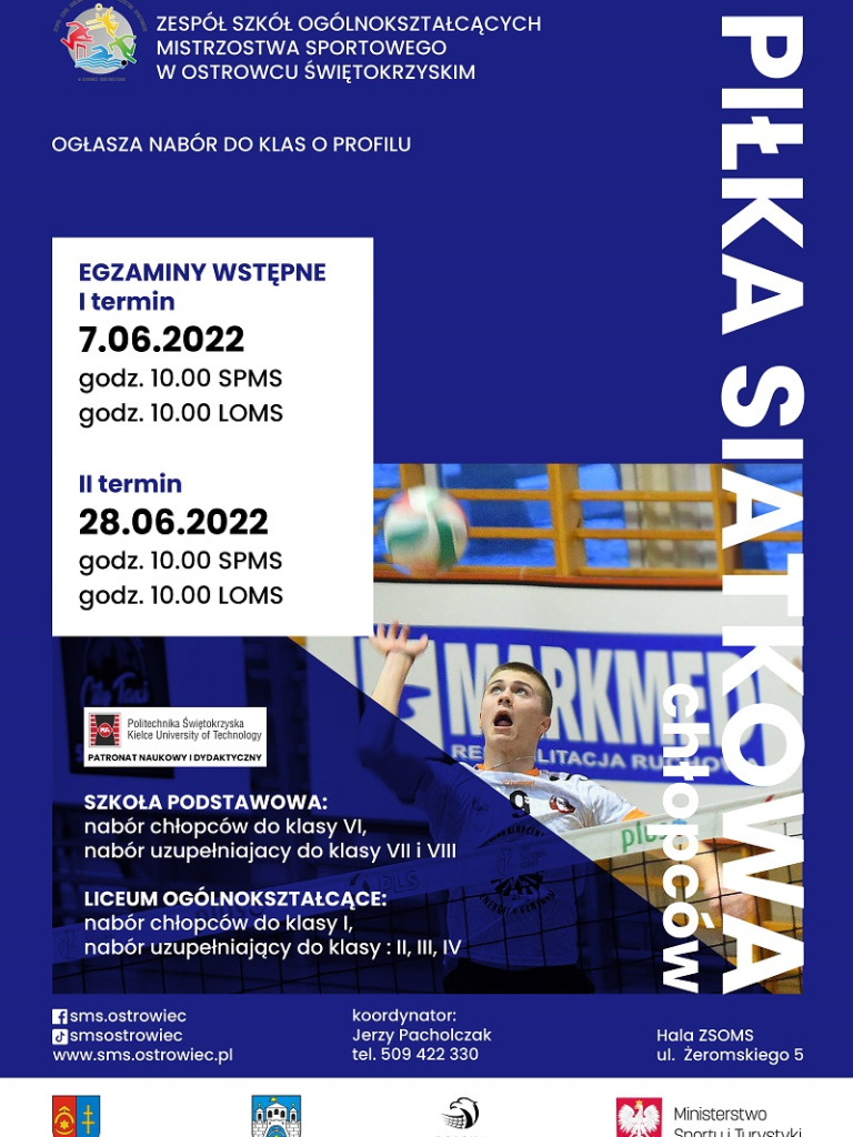Zostań uczniem Szkoły Mistrzostwa Sportowego w Ostrowcu Świętokrzyskim! Trenerzy zapraszają na egzaminy!