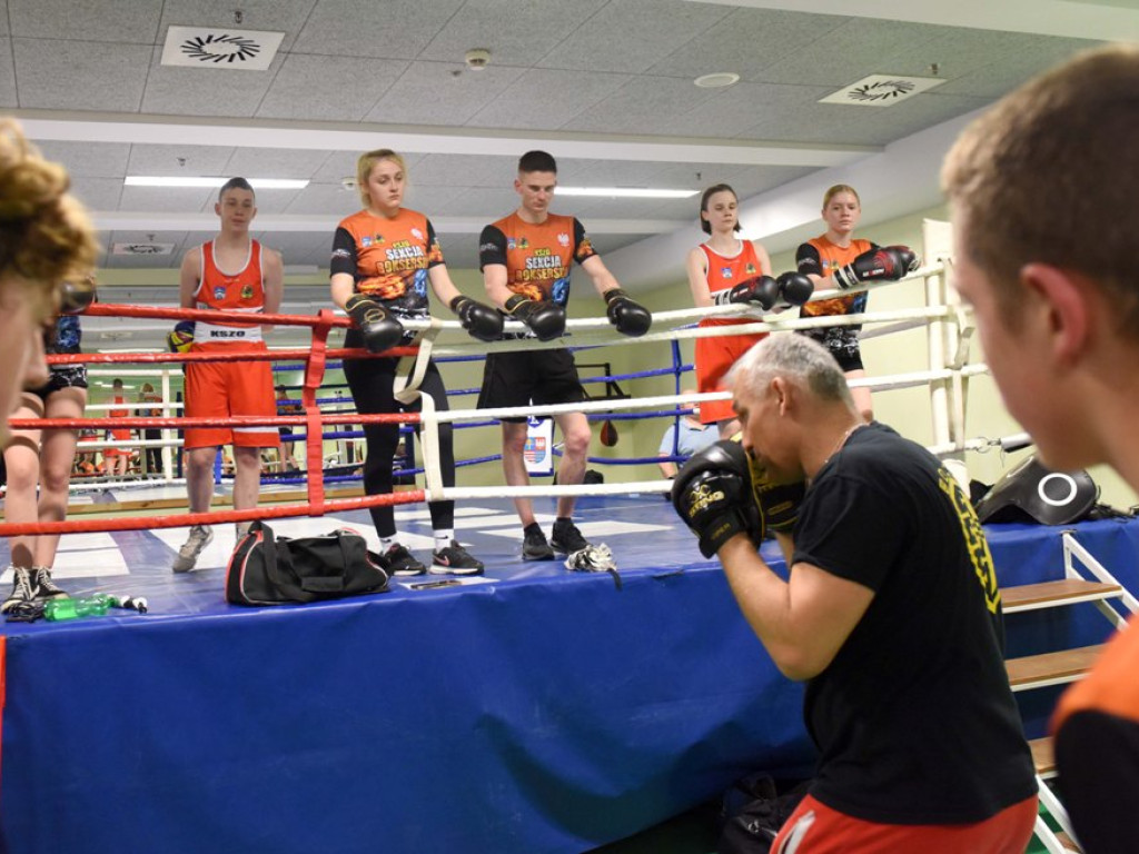Trening pięściarski KSZO z trenerem kadry narodowej Wojciechem Bartnikiem