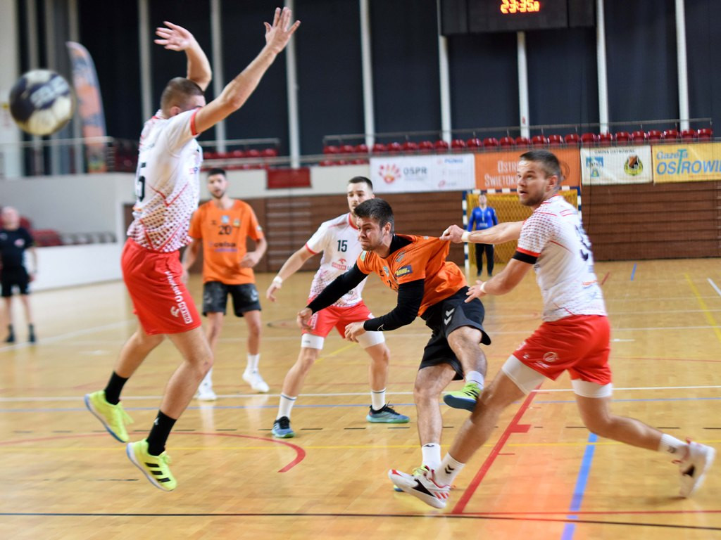 I liga piłki ręcznej mężczyzn. Grupa D. *KSZO Ostrowiec Świętokrzyski - Orlen Upstream SRS Przemyśl 28:30