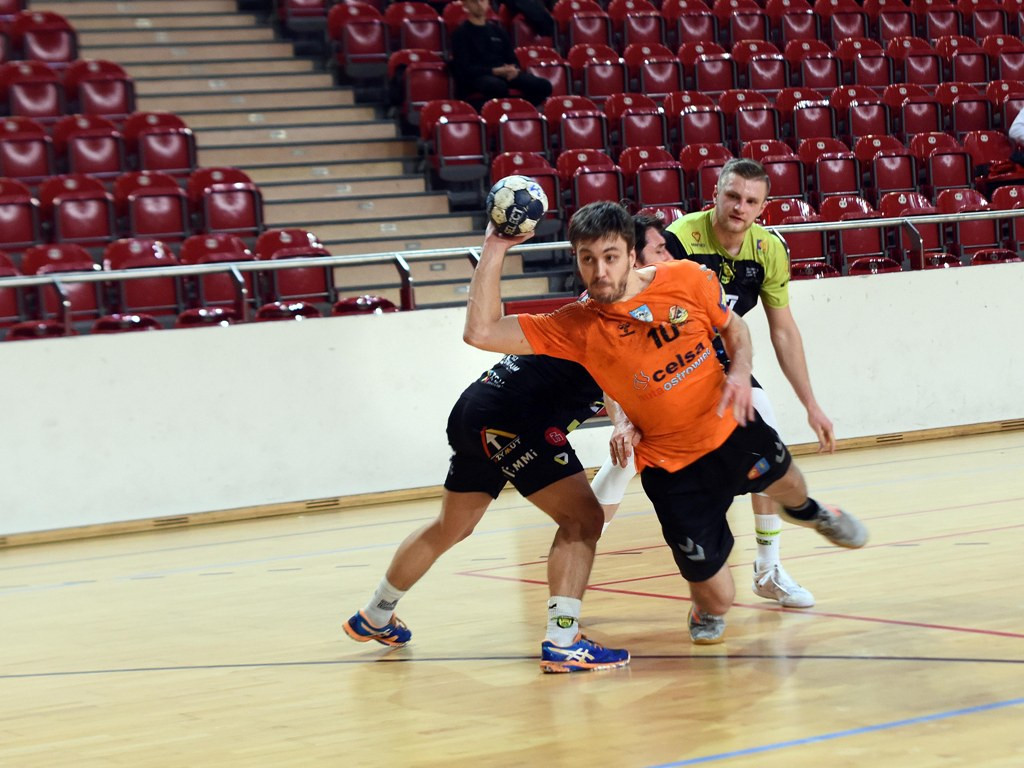 I liga piłki ręcznej mężczyzn. Grupa D. *KSZO Ostrowiec Świętokrzyski - Viret CMC Zawiercie 39:41