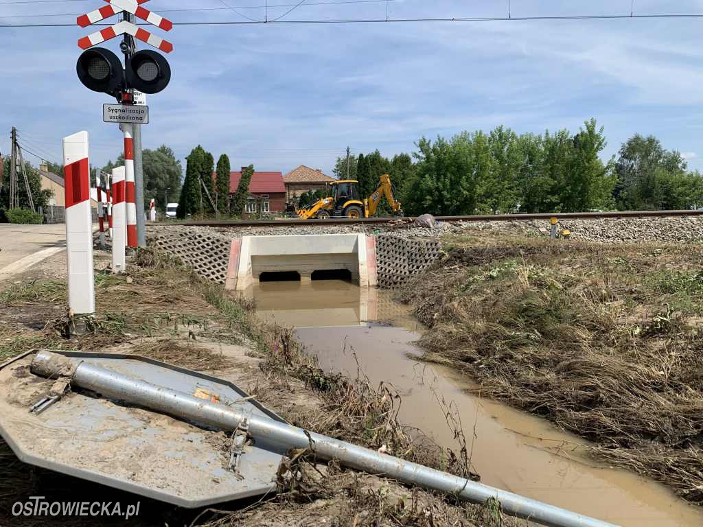 Zniszczenia po ulewie w powiecie ostrowieckim