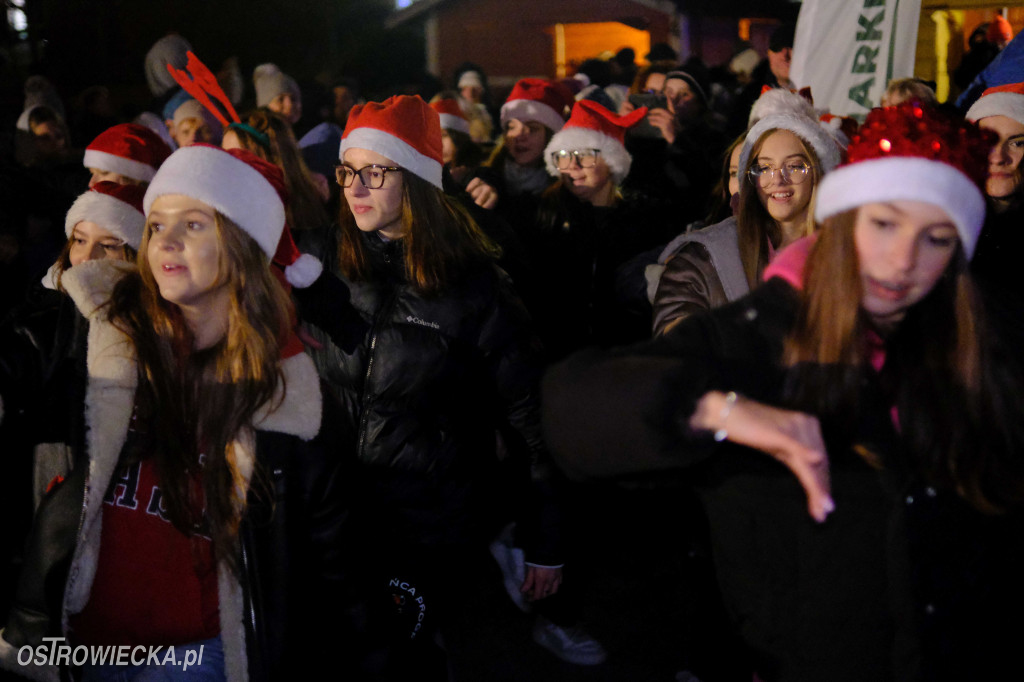 Rozświetlenie choinki na Rynku w Ostrowcu