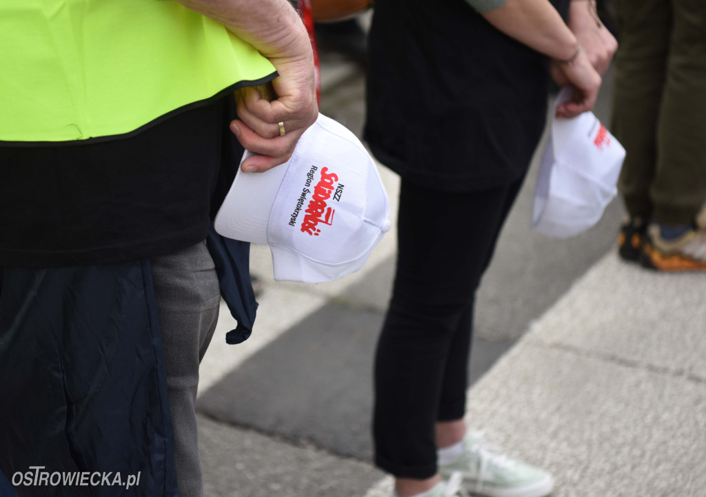 Protest hutników w Warszawie