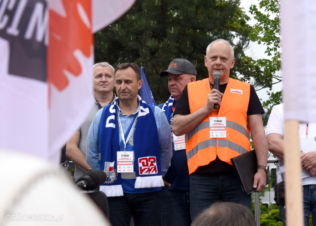 Protest hutników w Warszawie