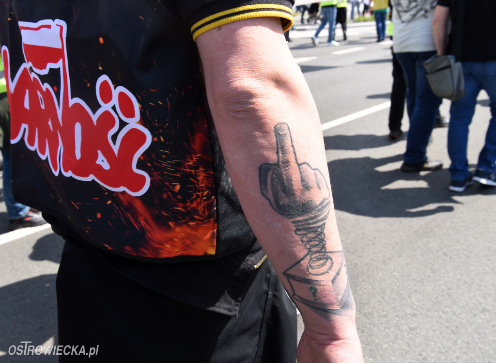 Protest hutników w Warszawie