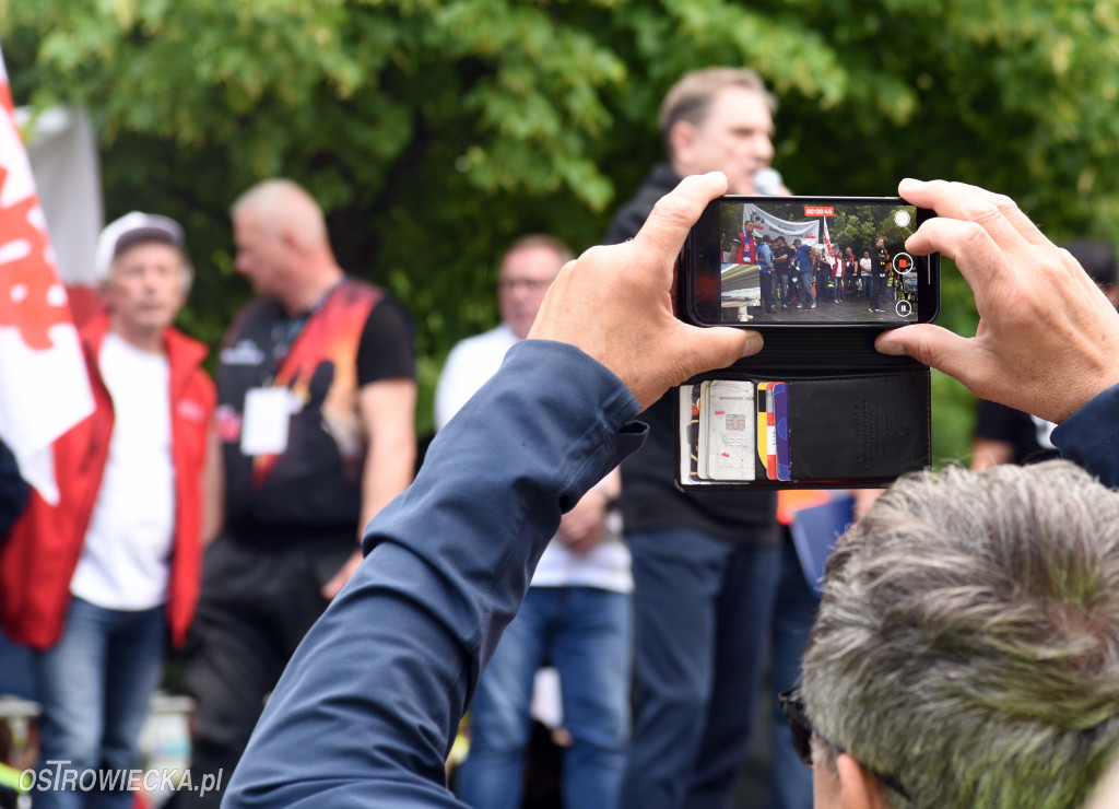 Protest hutników w Warszawie