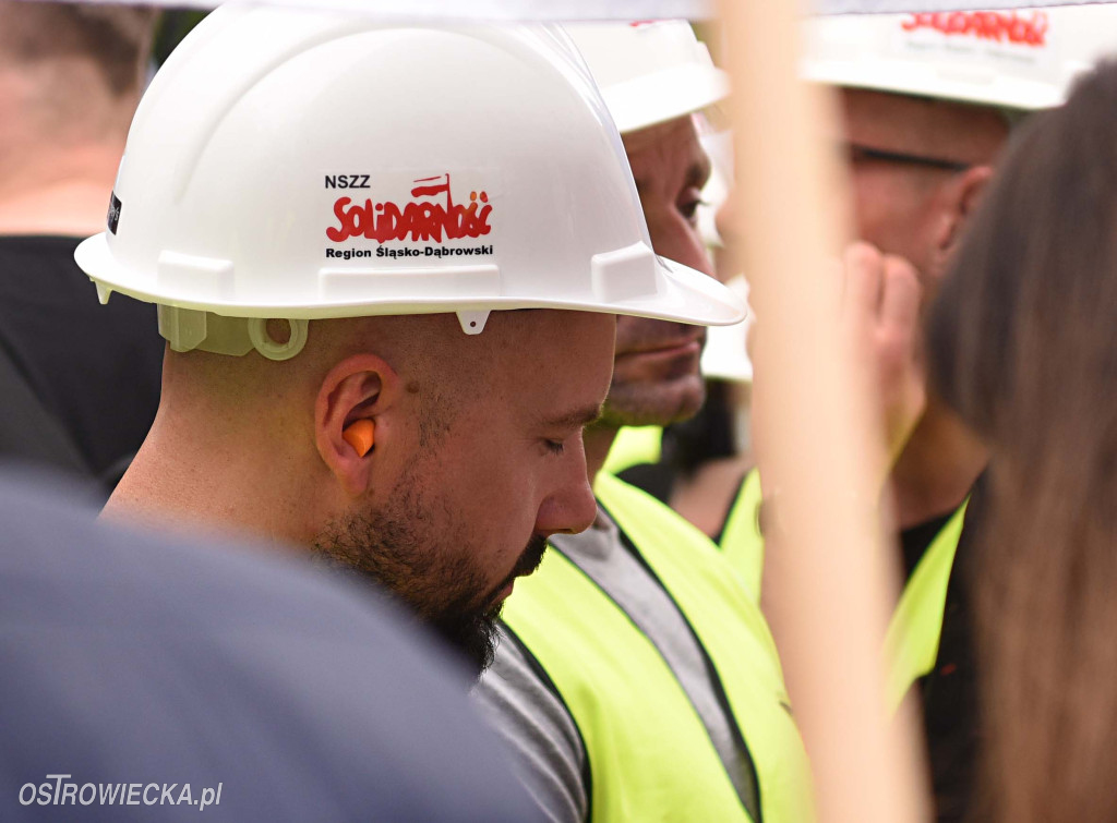 Protest hutników w Warszawie