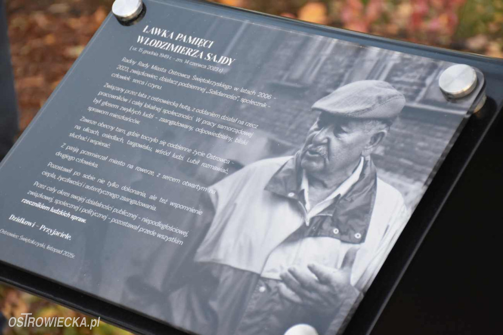 Ławeczka Włodka Sajdy – dar pamięci przyjaciół