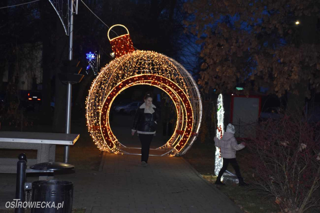 Uroczyste rozświetlenie choinki w Waśniowie