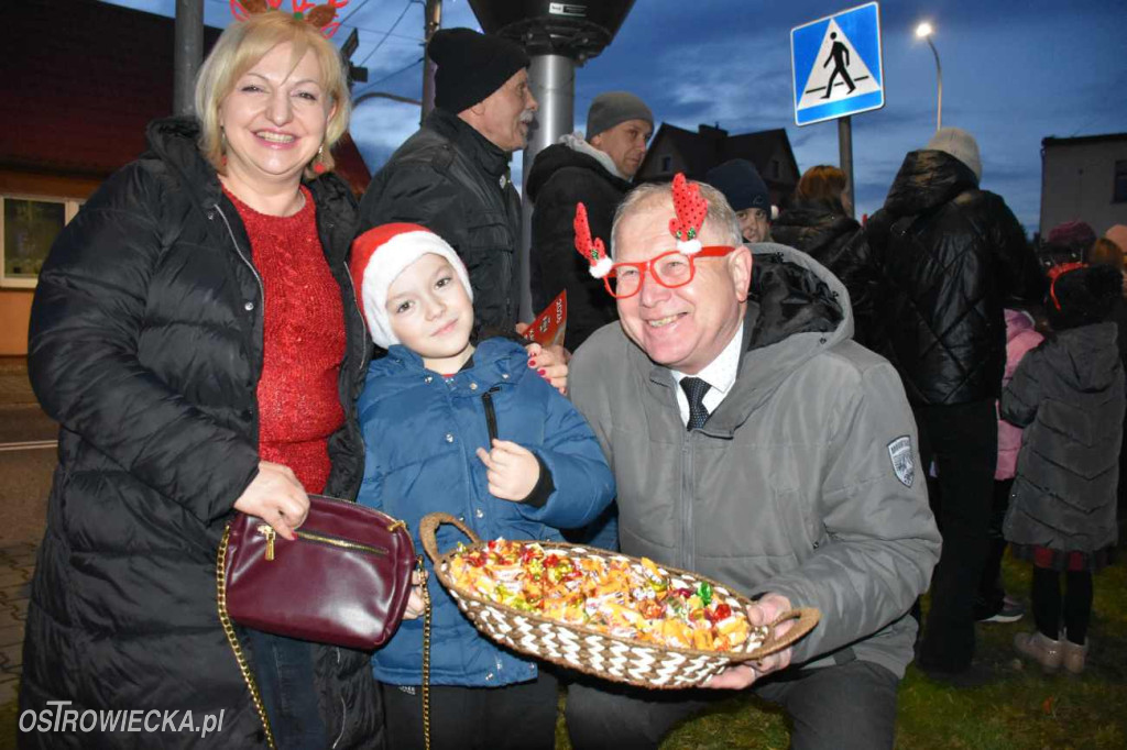 Uroczyste rozświetlenie choinki w Waśniowie