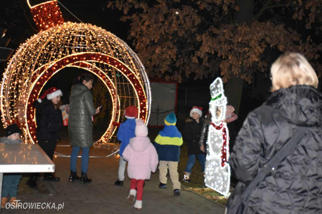 Uroczyste rozświetlenie choinki w Waśniowie