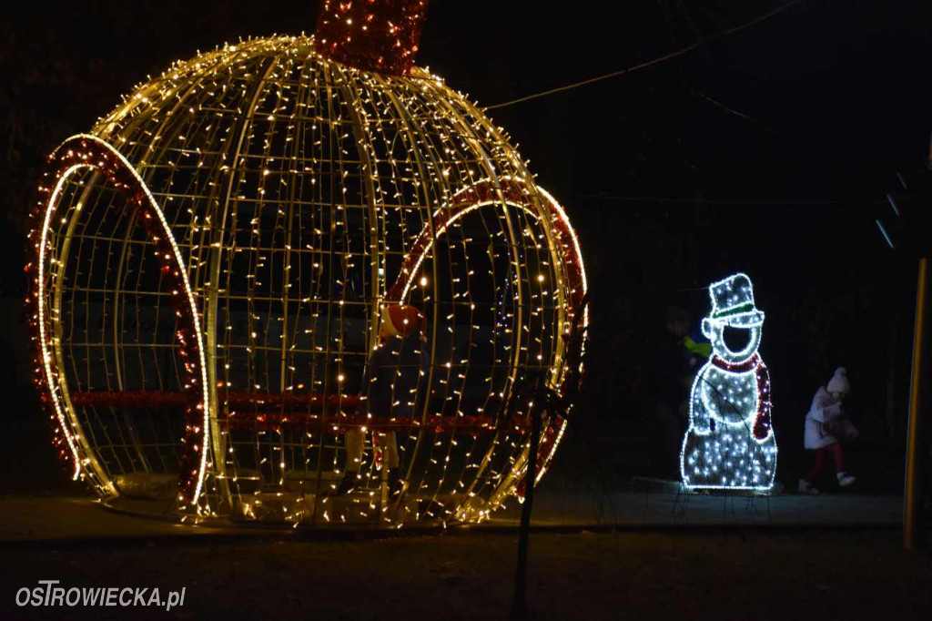 Uroczyste rozświetlenie choinki w Waśniowie