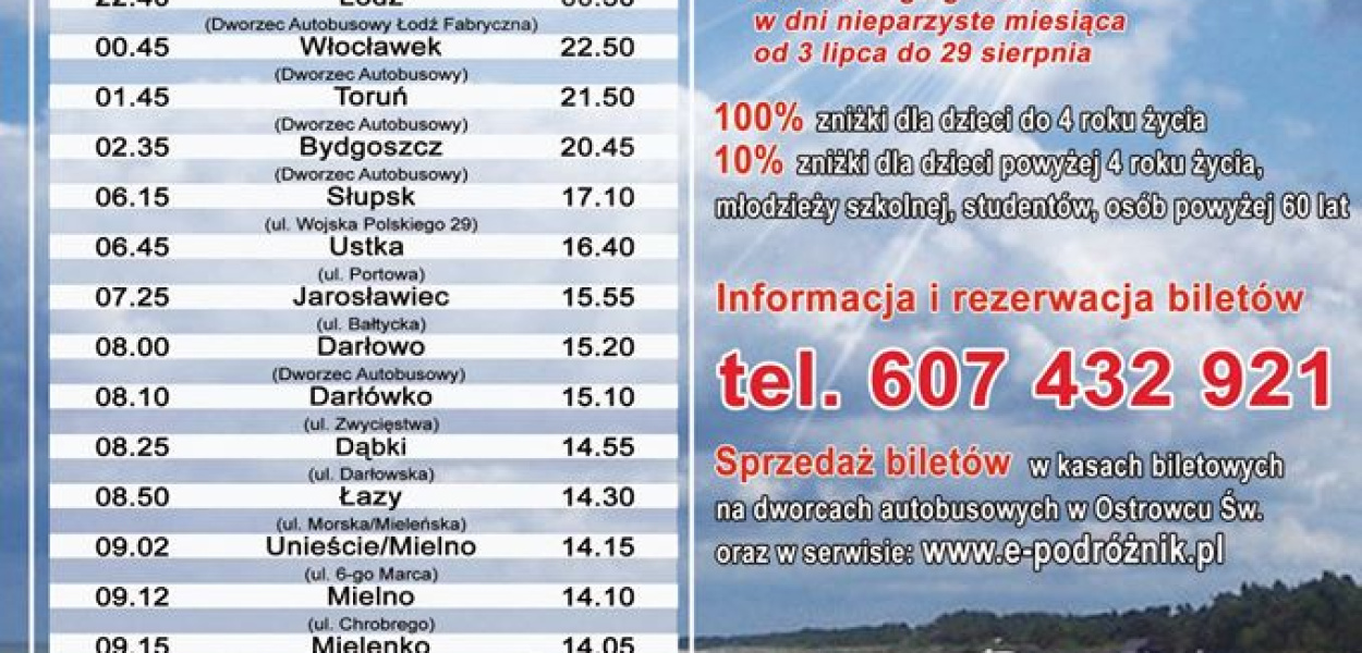 Wakacje nad polskim morzem z ostrowieckim PKS. Od 15 czerwca pojedziemy do Łodzi i