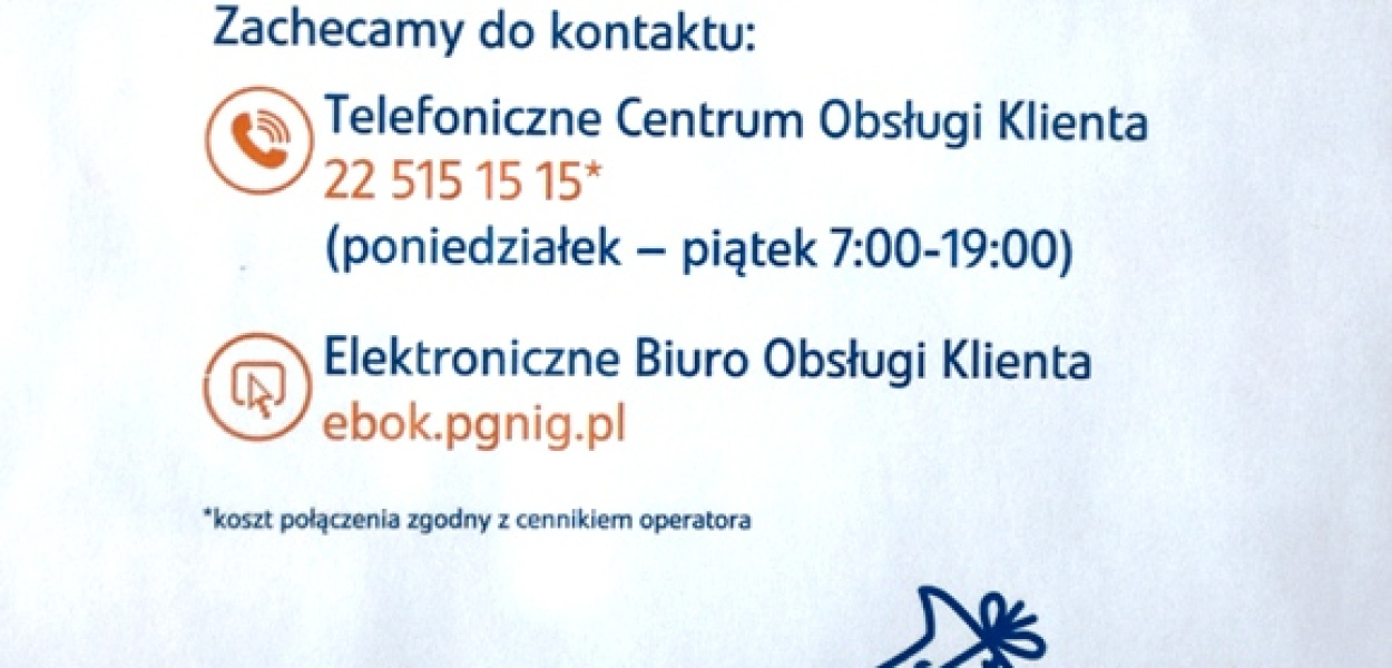 Biuro obsługi klienta PGNiG nieczynne