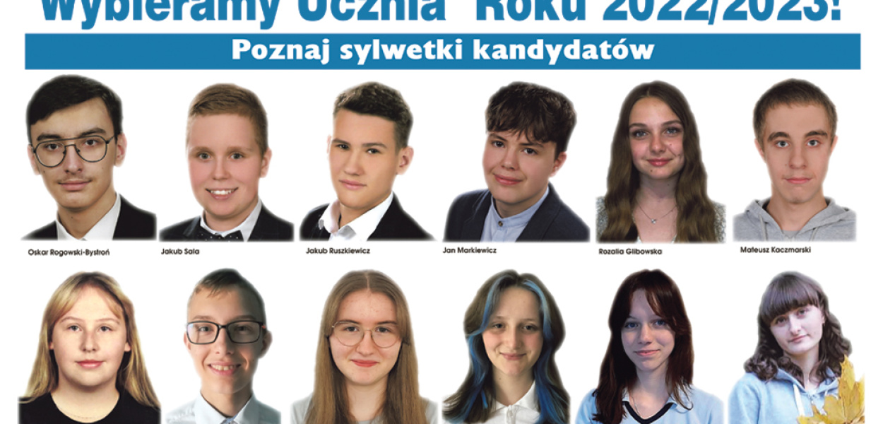 Wybieramy Ucznia Roku 2022/2023!