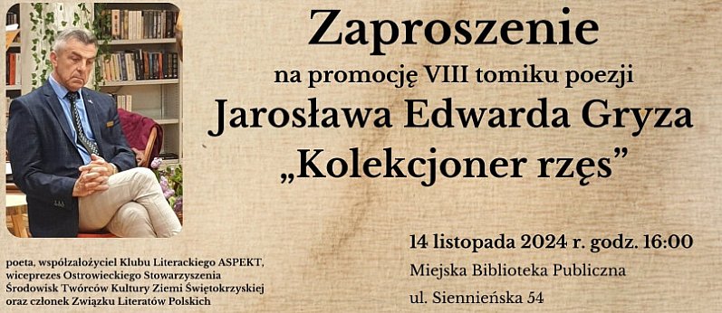 Promocja tomiku poezji Jarosława Gryza