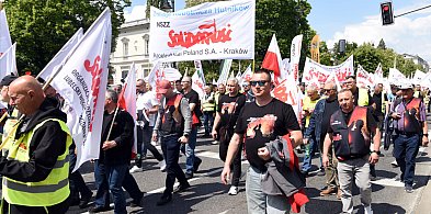 Hutnicza manifestacja w stolicy! Duża reprezentacja z Ostrowca (foto)-158478