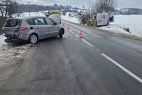 Poszkodowani kierujący autami w Wygiełzowie