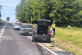 Zderzenie aut na drodze krajowej 74