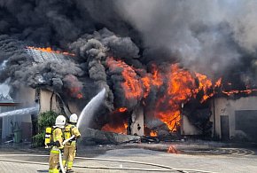 Pożar zabudowań w Piórkowie
