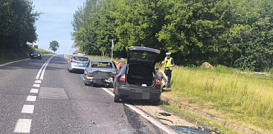 Zderzenie aut na drodze krajowej 74