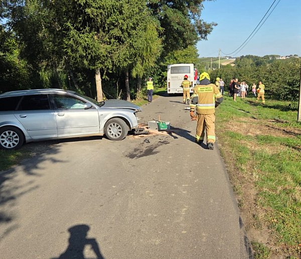 Kolizja z udziałem autobusu szkolnego-160629