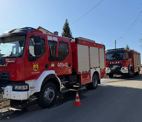 Pożar kotłowni w Szymanówce