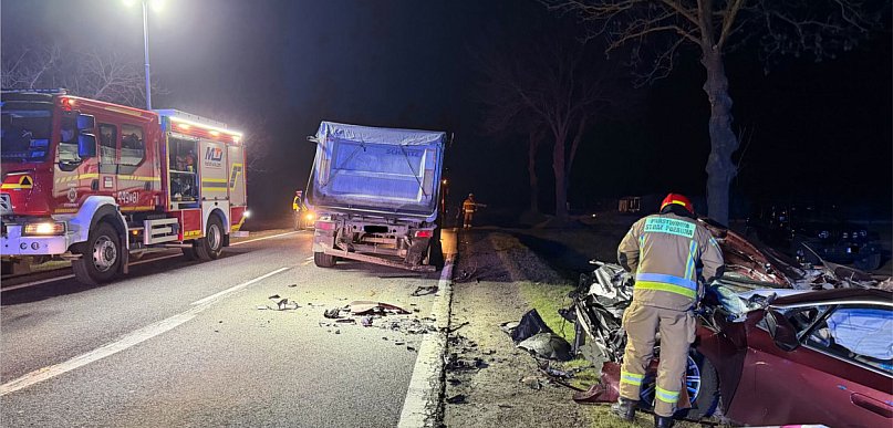 Zderzenie dwóch pojazdów w Gierczycach