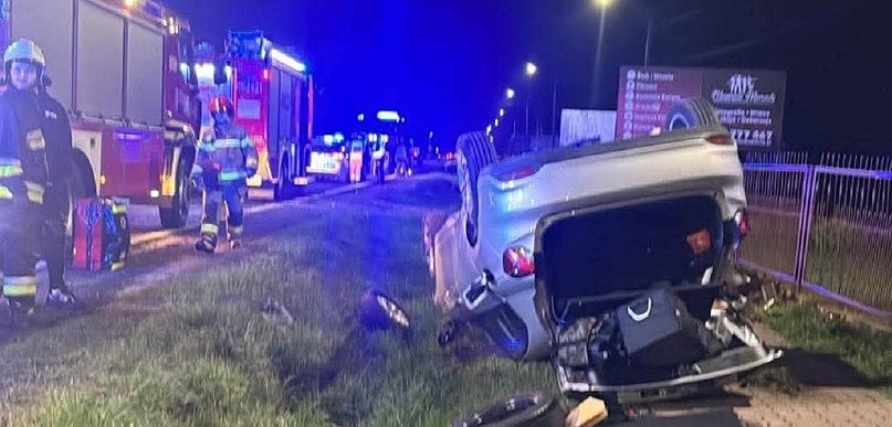 Czołowe zderzenie w Rudce