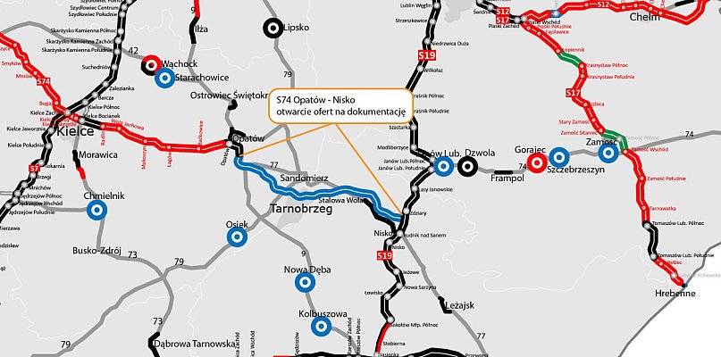 14 firm chce wykonać dokumentację dla S74 Opatów – Nisko