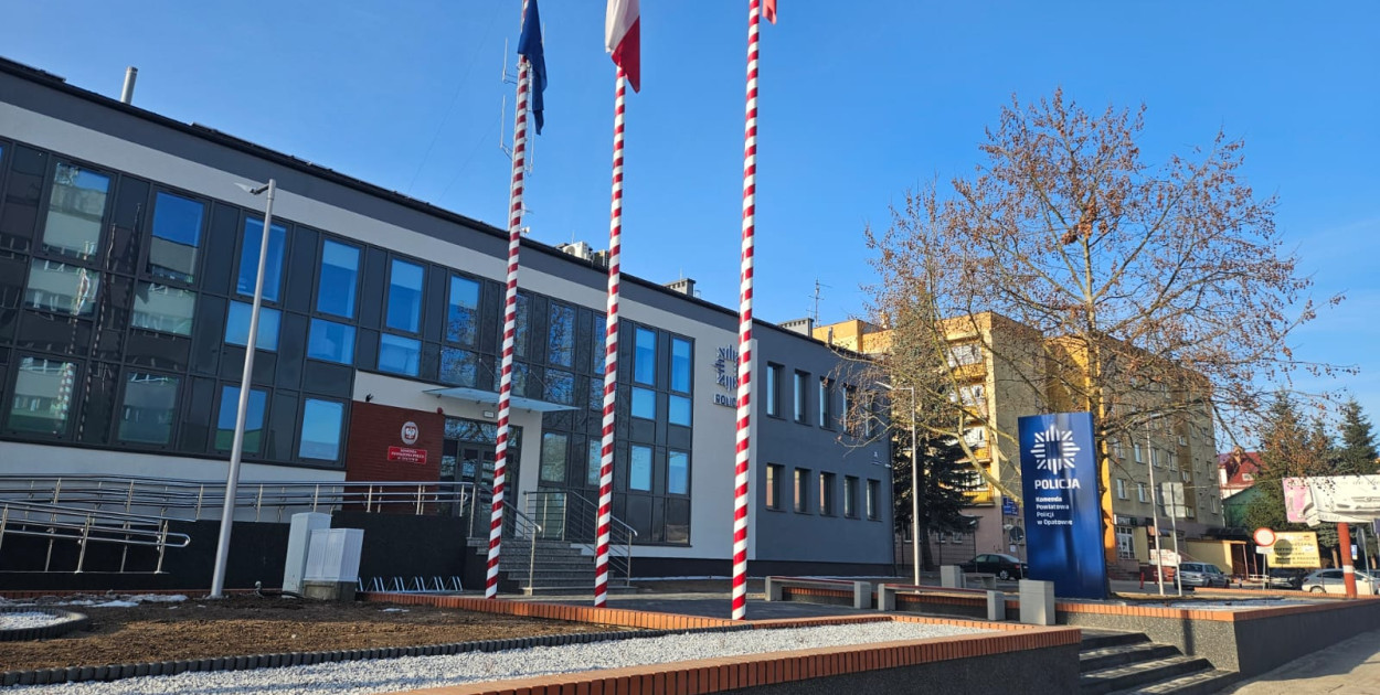Opatowska komenda policji po remoncie i przebudowie